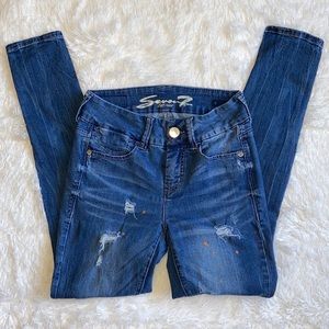 Seven7 Skinny Blue Jeans Size 6 The Tummy-Less Slimmer Jean